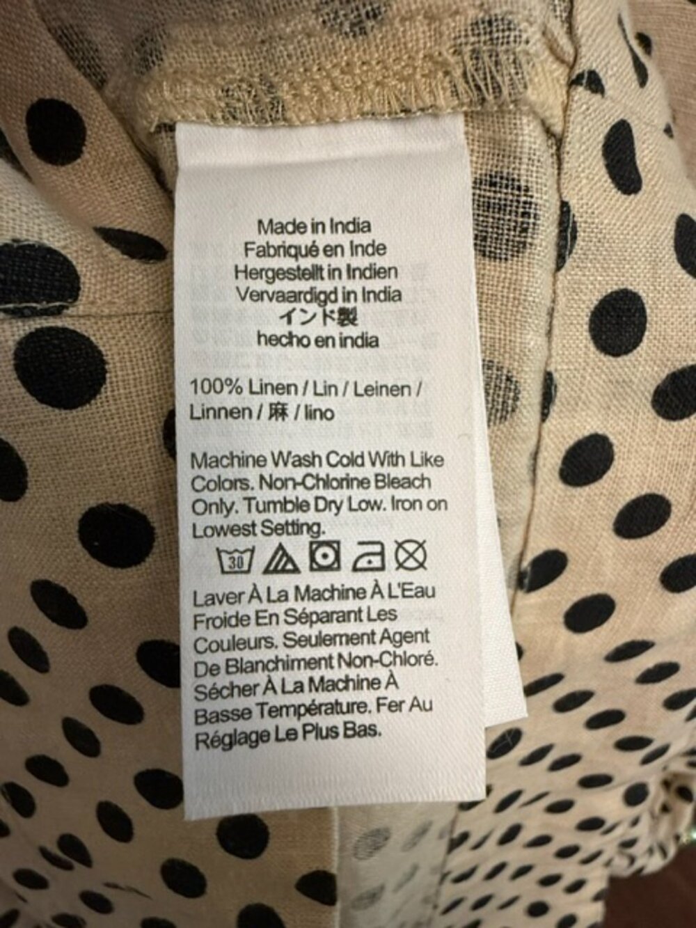 J. Crew Bungalow popover dress in dot linen XL TALL nwot - Picture 4 of 5